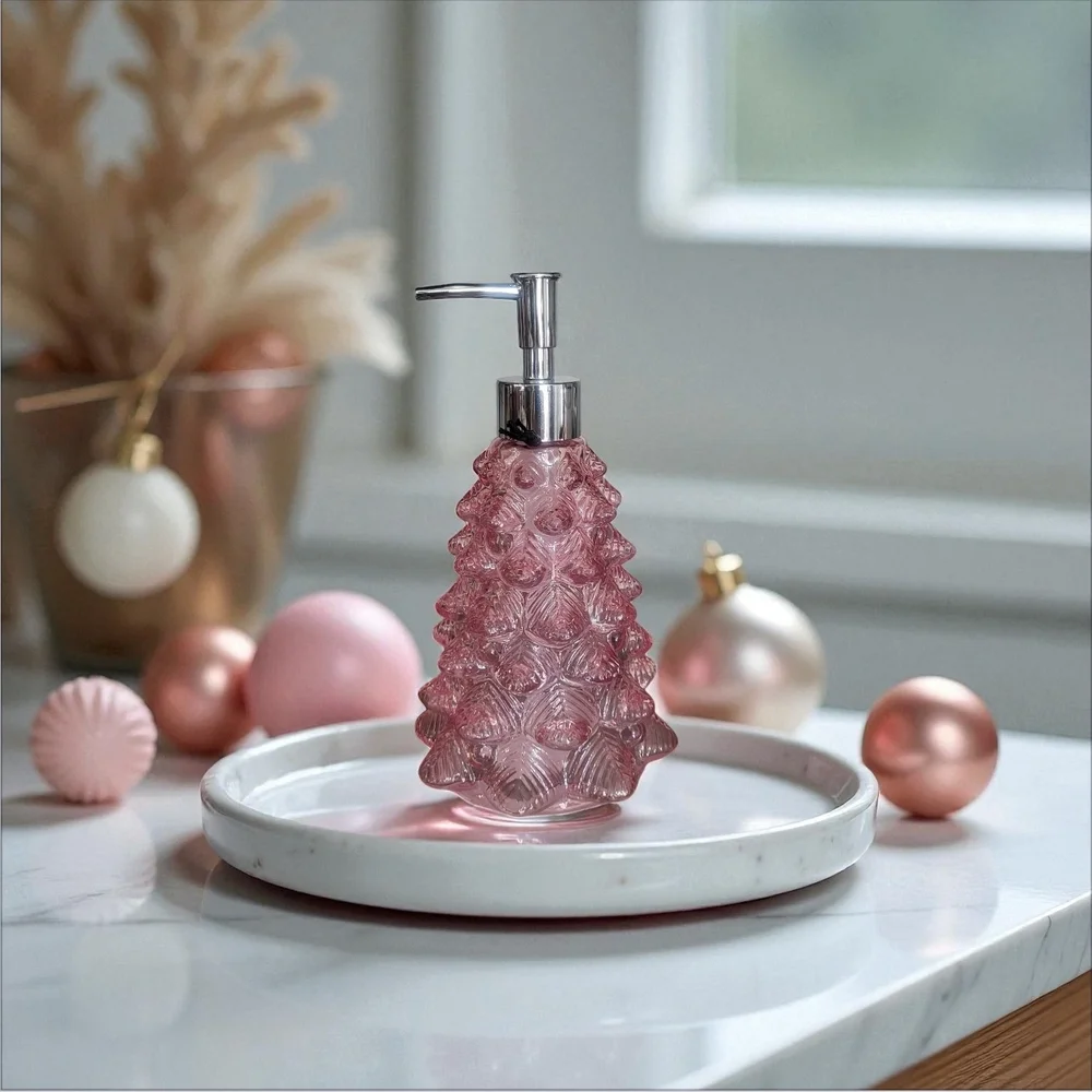 Chic Pink Tree-Shaped Soap Dispenser